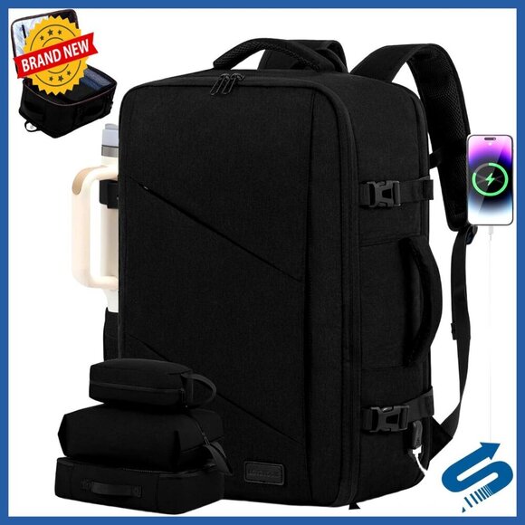 Other - Large Travel Backpack Water Resistant Laptop Carry On Bag with Packing Cubes